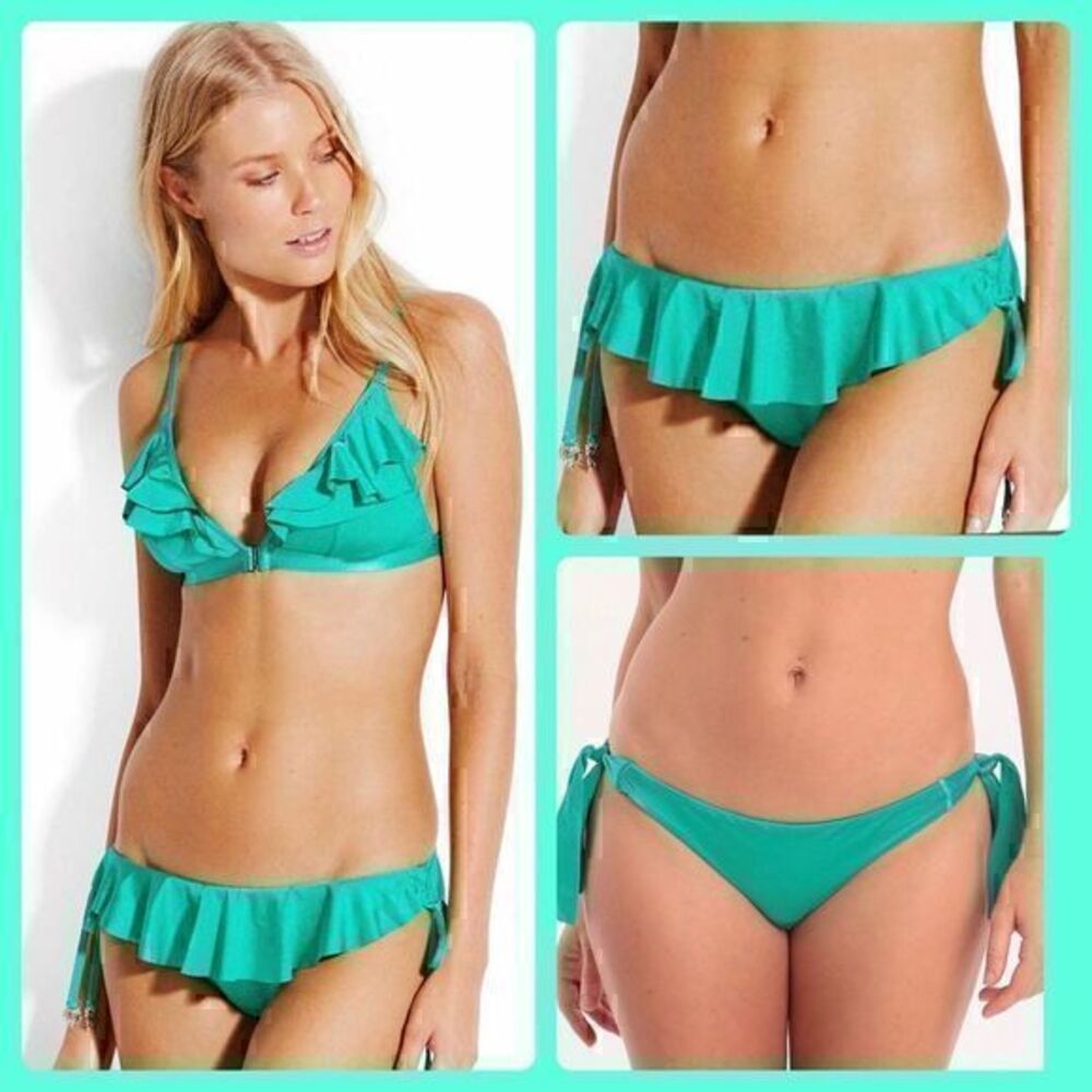 SeaFolly 3 Piece Shine On Bikini Size 8 US includes one top and 2 bottoms